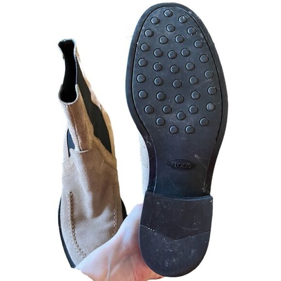 Tods Tronchetto Chelsea Ankle Boot Leather Suede Tan - Picture 8 of 11